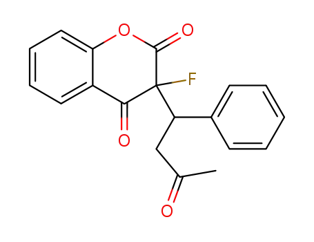 Molecular Structure of 910618-41-6 (3-fluoro-3-(1-phenyl-3-oxobutyl)-2H-benzopyran-2,4-dione)