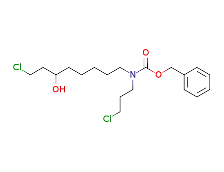 Molecular Structure of 120476-75-7 ((8-Chloro-6-hydroxy-octyl)-(3-chloro-propyl)-carbamic acid benzyl ester)