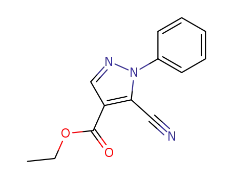 Molecular Structure of 98476-09-6 (5-Cyano-1-phenyl-1H-pyrazole-4-carboxylic acid ethyl ester)
