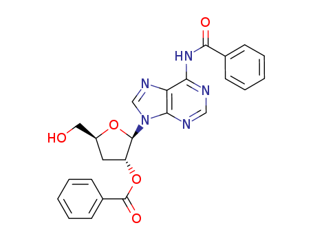 Molecular Structure of 128893-74-3 (Adenosine, N-benzoyl-3'-deoxy-, 2'-benzoate)