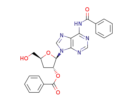 Molecular Structure of 128893-74-3 (Adenosine, N-benzoyl-3'-deoxy-, 2'-benzoate)