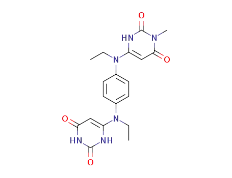 Molecular Structure of 337917-67-6 (N,N'-diethyl-N-(3-methyluracil-6-yl)-N'-(uracil-6-yl)-p-phenylenediamine)
