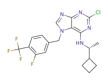 (R)-2-chloro-N-(1-cyclobutylethyl)-7-(3-fluoro-4-(trifluoromethyl)benzyl)-7H-purin-6-amine