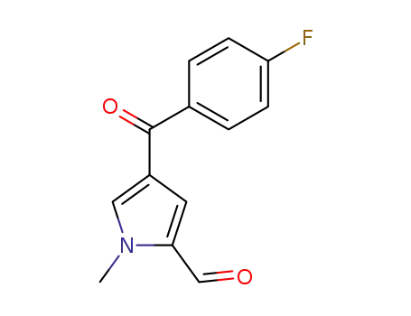 Molecular Structure of 128843-61-8 (4-(4-FLUOROBENZOYL)-1-METHYL-1H-PYRROLE-2-CARBALDEHYDE)
