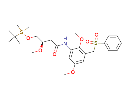 Butanamide, N-[2,5-dimethoxy-3-[(phenylsulfonyl)methyl]phenyl]-4-[[(1,1-dimethylethyl )dimethylsilyl]oxy]-3-methoxy-, (3R)-