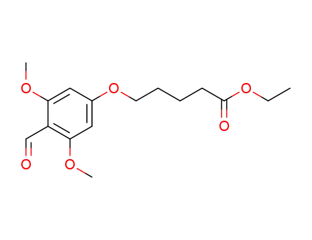 Pentanoic acid, 5-(4-formyl-3,5-dimethoxyphenoxy)-, ethyl ester