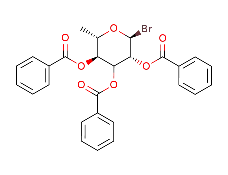 Molecular Structure of 14218-08-7 (2,3,4-tri-O-benzoyl-α-L-rhamnopyranosyl bromide)