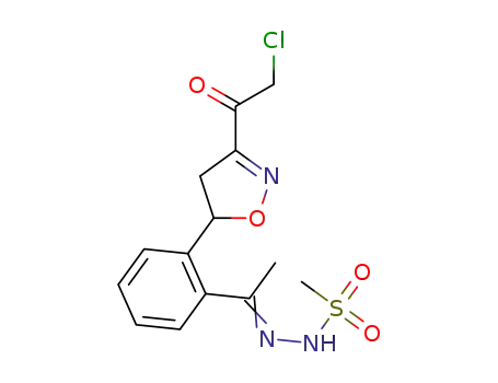 methanesulfonic acid [1-{2-[3-(2-chloro-acetyl)-4,5-dihydro-isoxazol-5-yl]phenyl}ethylidene]hydrazide