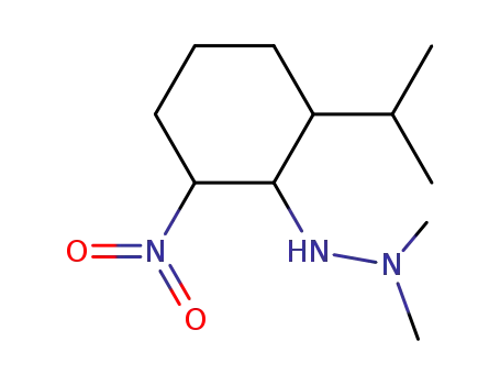 Molecular Structure of 112683-33-7 (Hydrazine, 1,1-dimethyl-2-[2-(1-methylethyl)-6-nitrocyclohexyl]-)