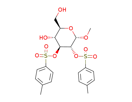 Molecular Structure of 66605-19-4 (methyl 2,3-di-O-p-tolylsulfonyl-α-D-glucopyranoside)