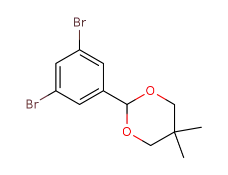Molecular Structure of 213622-10-7 (2-(3,5-Dibromo-phenyl)-5,5-dimethyl-[1,3]dioxane)