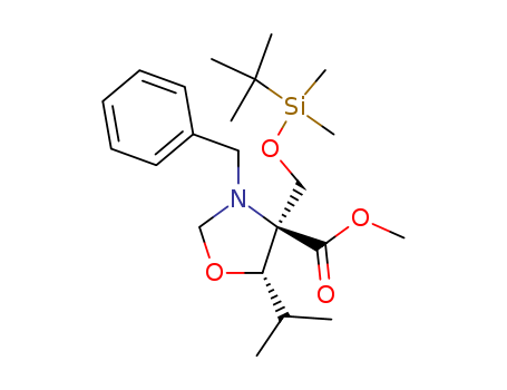 (4R,5S)-3-N-Benzyl-4-(t-butyldimethylsilyloxymethyl)-5-isopropyloxazoladine-4-carboxylic Acid, Methyl Ester
