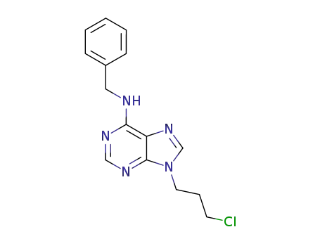 Molecular Structure of 120593-24-0 (6-benzylamino-9-(3-chloropropyl)purine)