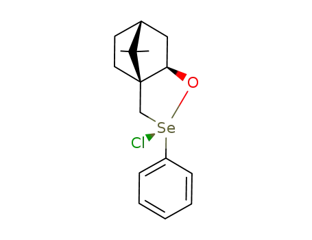 Molecular Structure of 156832-27-8 ((1S,3R,5R,7R)-3-Chloro-10,10-dimethyl-3-phenyl-4-oxa-3λ<sup>4</sup>-selena-tricyclo[5.2.1.0<sup>1,5</sup>]decane)