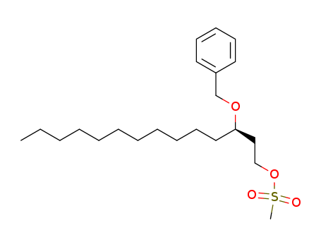 Molecular Structure of 137119-93-8 (1-Tetradecanol, 3-(phenylmethoxy)-, methanesulfonate, (R)-)