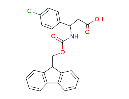 Molecular Structure of 194471-87-9 (FMOC-3-AMINO-3-(4-CHLOROPHENYL)PROPIONIC ACID)
