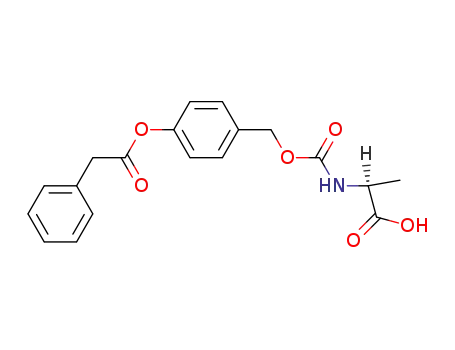 Benzeneacetic acid,
4-[[[[[(1S)-1-carboxyethyl]amino]carbonyl]oxy]methyl]phenyl ester