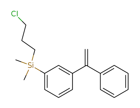 Molecular Structure of 384793-12-8 (Silane, (3-chloropropyl)dimethyl[3-(1-phenylethenyl)phenyl]-)