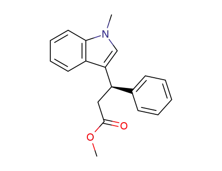 Molecular Structure of 429689-17-8 ((S)-METHYL-3-(1-METHYL-1H-INDOL-3-YL)-PHENYL-PROPIONATE)