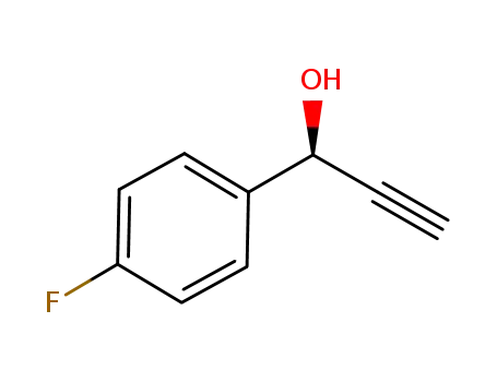 Molecular Structure of 179249-16-2 (Benzenemethanol, alpha-ethynyl-4-fluoro-, (alphaS)- (9CI))
