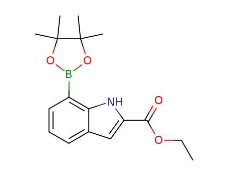 1H-INDOLE-2-CARBOXYLIC ACID, 7-(4,4,5,5-TETRAMETHYL-1,3,2-DIOXABOROLAN-2-YL)-, ETHYL ESTER