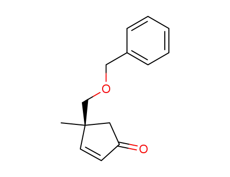 Molecular Structure of 815587-17-8 (2-Cyclopenten-1-one,4-methyl-4-[(phenylmethoxy)methyl]-,(4S)-(9CI))