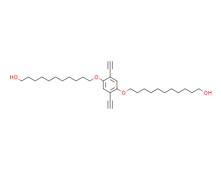 Molecular Structure of 596814-87-8 (1-Undecanol, 11,11'-[(2,5-diethynyl-1,4-phenylene)bis(oxy)]bis-)