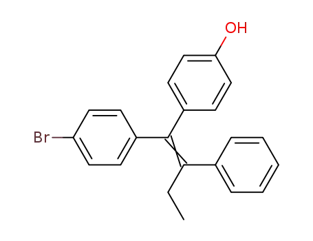Molecular Structure of 185223-88-5 (Phenol, 4-[1-(4-bromophenyl)-2-phenyl-1-butenyl]-)