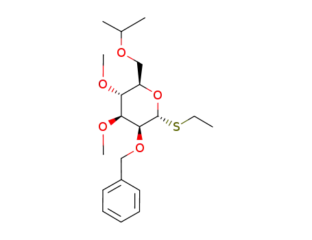 Molecular Structure of 647029-76-3 (ethyl-2-O-benzyl-6-O-isopropyl-3,4-di-O-methyl-1-thio-α-D-mannopyranoside)