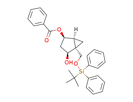 Molecular Structure of 452335-28-3 (Bicyclo[3.1.0]hexane-2,4-diol,
1-[[[(1,1-dimethylethyl)diphenylsilyl]oxy]methyl]-, 4-benzoate,
(1R,2S,4R,5S)-)