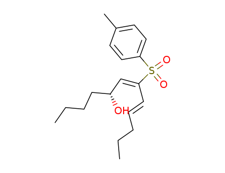 Molecular Structure of 198987-23-4 (6,8-Dodecadien-5-ol, 7-[(4-methylphenyl)sulfonyl]-, (5R,6E,8E)-)