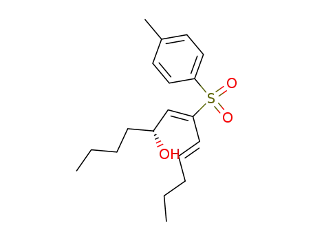 Molecular Structure of 198987-23-4 (6,8-Dodecadien-5-ol, 7-[(4-methylphenyl)sulfonyl]-, (5R,6E,8E)-)