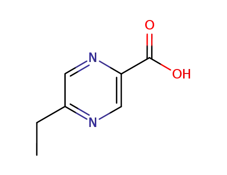 Molecular Structure of 13534-75-3 (Pyrazinecarboxylic acid, 5-ethyl- (8CI))