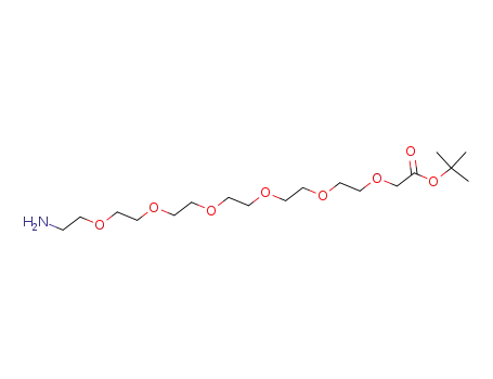 Molecular Structure of 297162-50-6 (20-amino-3,6,9,12,15,18-hexaoxaeicosanoic acid tert-butyl ester)