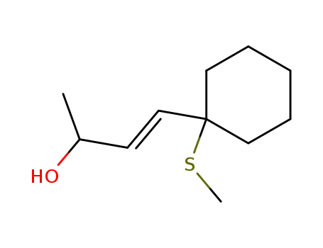 Molecular Structure of 711028-55-6 (3-Buten-2-ol,4-[1-(methylthio)cyclohexyl]-(9CI))
