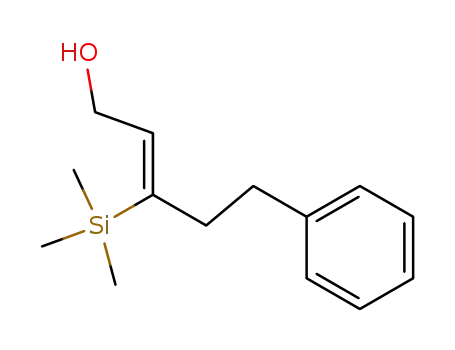 Molecular Structure of 383194-72-7 (2-Penten-1-ol, 5-phenyl-3-(trimethylsilyl)-, (2Z)-)