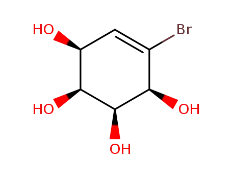 Molecular Structure of 154097-67-3 ((1S,2S,3S,4S)-5-bromo-5-cyclohexene-1,2,3,4-tetraol)