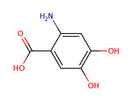 Molecular Structure of 114874-99-6 (Benzoic acid, 2-amino-4,5-dihydroxy-)