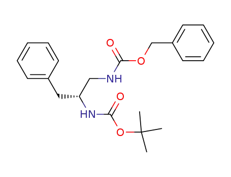 Molecular Structure of 835916-04-6 ((S)-1-CBZ-AMINO-2-BOC-AMINO-3-PHENYL-PROPANE)