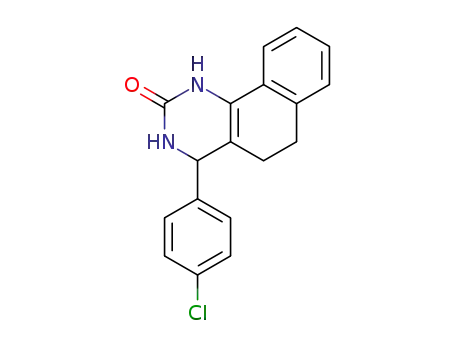 Molecular Structure of 114857-82-8 (Benzo[h]quinazolin-2(1H)-one, 4-(4-chlorophenyl)-3,4,5,6-tetrahydro-)