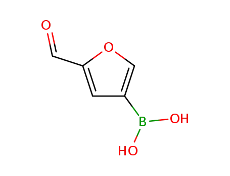 Molecular Structure of 62306-80-3 (5-Formylfuran-3-boronic acid)