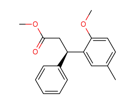 Molecular Structure of 124937-62-8 (Methyl 3-(2-methoxy-5-methylphenyl)-3-phenylpropionate)