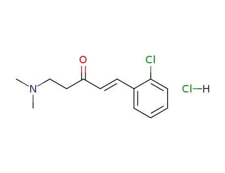 Molecular Structure of 72487-62-8 (1-Penten-3-one, 1-(2-chlorophenyl)-5-(dimethylamino)-, hydrochloride)