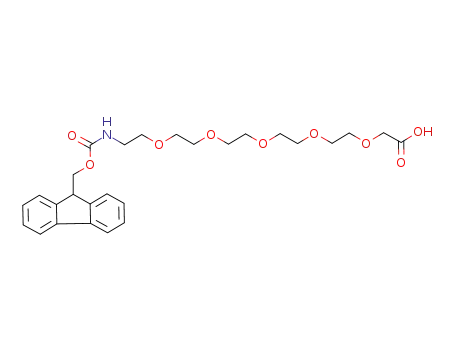 Molecular Structure of 635287-26-2 (Fmoc-NH-5(ethylene glycol)-acetic acid)