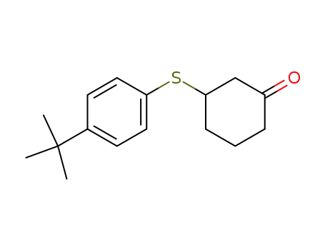 Molecular Structure of 36674-55-2 (Cyclohexanone, 3-[[4-(1,1-dimethylethyl)phenyl]thio]-)