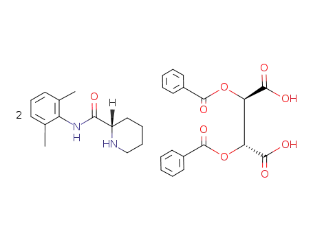 (S)-dibenzoyl-2-pipecolinoxylidide-L-tartrate