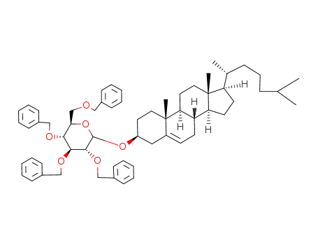 Molecular Structure of 208523-33-5 (cholesteryl α- and β-2,3,4,6-tetra-O-benzyl-D-glucosides)