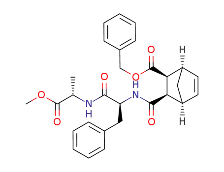 L-Alanine,
N-[[(1S,2R,3S,4R)-3-[(phenylmethoxy)carbonyl]bicyclo[2.2.1]hept-5-en-
2-yl]carbonyl]-L-phenylalanyl-, methyl ester