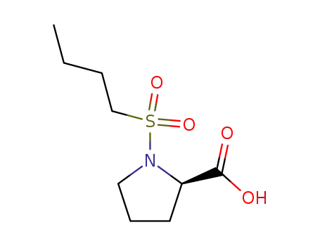 Molecular Structure of 910481-82-2 ((R)-1-(butylsulfonyl)pyrrolidine-2-carboxylic acid)
