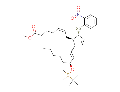 (5Z)-7-{(1RS,2SR,5RS)-2-[(1E,3SR)-3-(tert-butyldimethylsilanyloxy)oct-1-enyl]-5-(2-nitrophenylselanyl)cyclopent-3-enyl}hept-5-enoic acid methyl ester